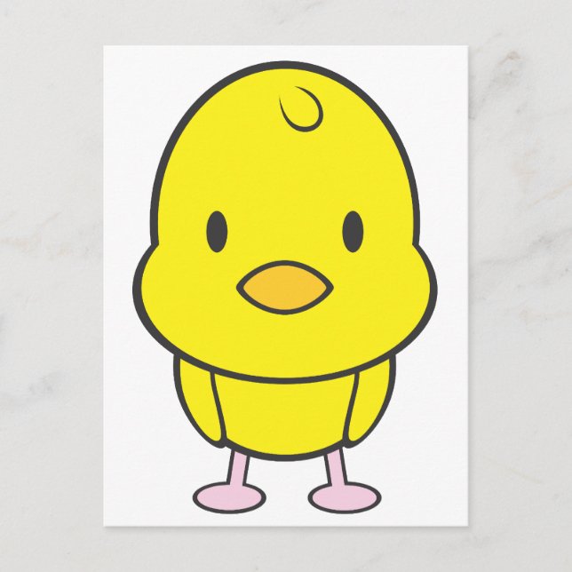 Postal Personalizado de pollo para bebés (Anverso)
