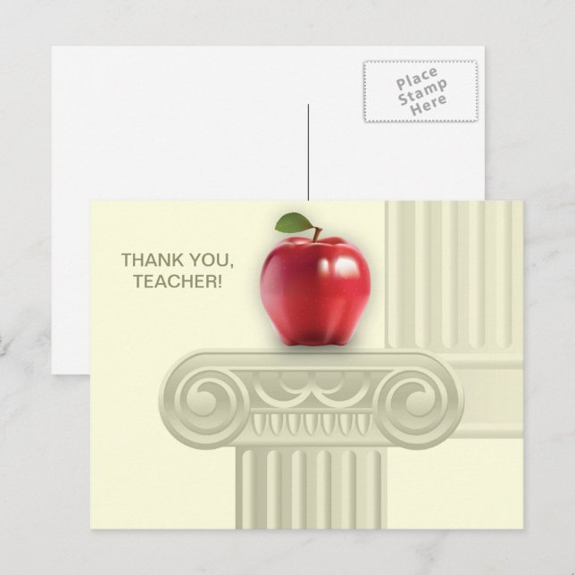 Postal Personalizado de profesores de agradecimiento (Anverso / Reverso)