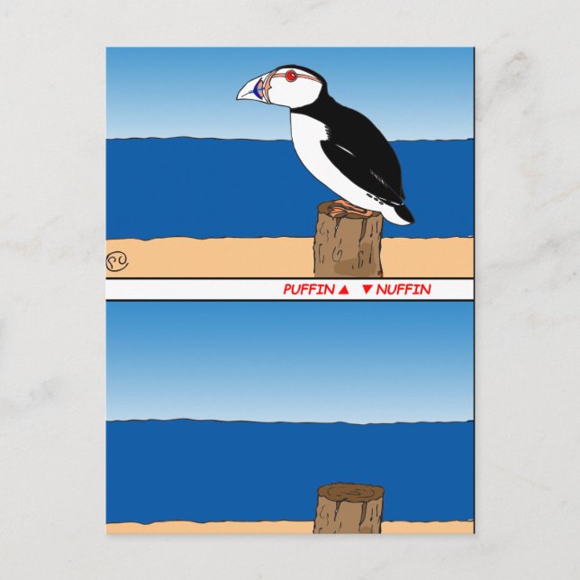 Postal personalizado de Puffin (Anverso)