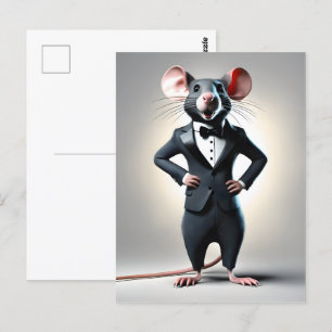 Postal personalizado de ratón divertido
