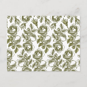 Postal Personalizado de Rosas de Oro Blanco Gracias Posta