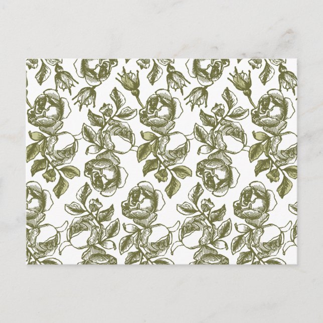 Postal Personalizado de Rosas de Oro Blanco Gracias Posta (Anverso)