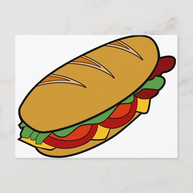 Postal Personalizado de sandwich submarino (Anverso)