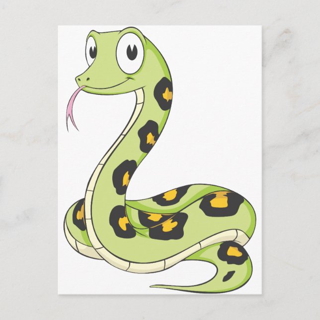 Postal Personalizado de serpientes de la Anaconda Verde C (Anverso)