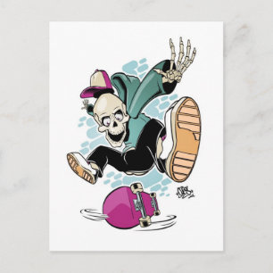 Postal personalizado de skateboard