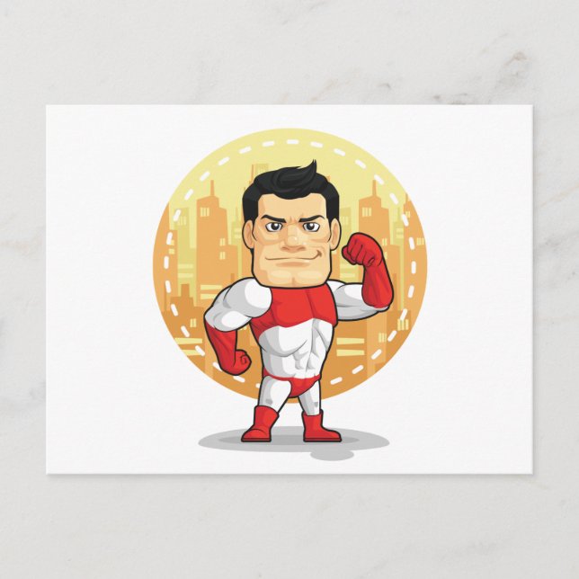 Postal Personalizado de Superhéroe (Anverso)