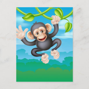 Postal Personalizado de swing Chimp