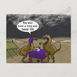 Postal Personalizado de Teléster de Fortuna de Dinosaurio