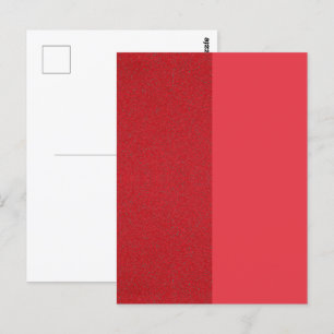Postal Personalizado de textura roja dividida de t