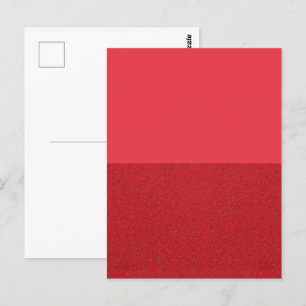 Postal Personalizado de textura roja dividida de t