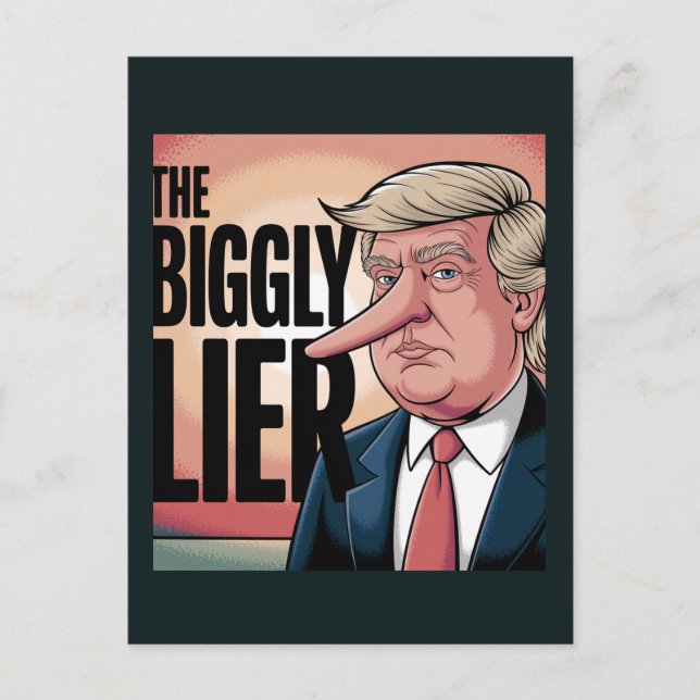 Postal Personalizado de Trump Biggly Lier (Anverso)