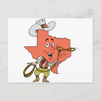 Postal personalizado de vaquero de texas