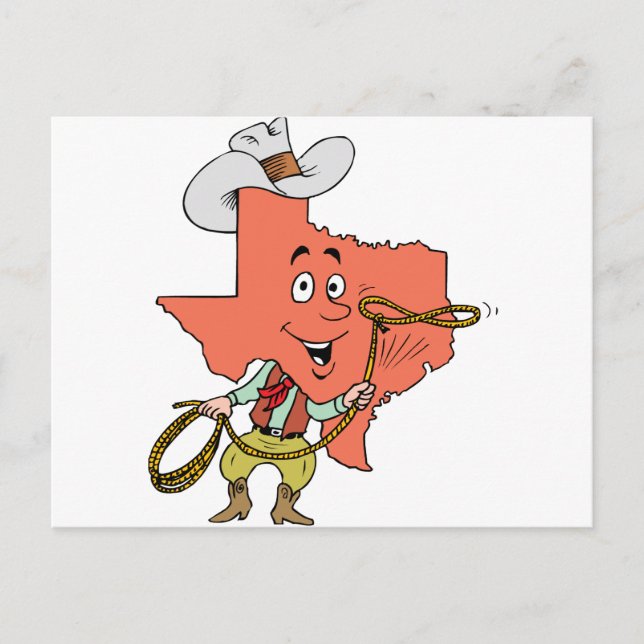 Postal personalizado de vaquero de texas (Anverso)