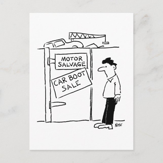 Postal Personalizado de ventas de arranque de coche Scrap (Anverso)