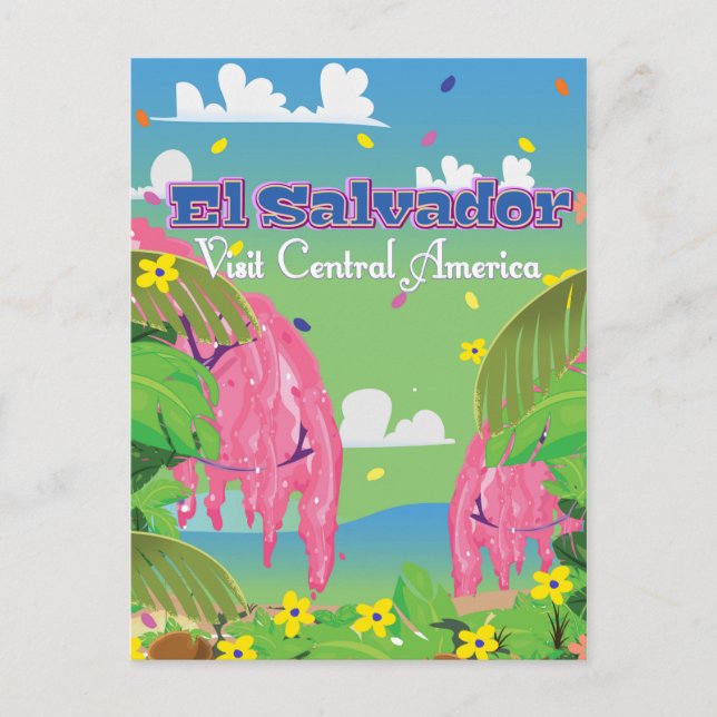 Postal Personalizado de viajes de El Salvador impreso. (Anverso)