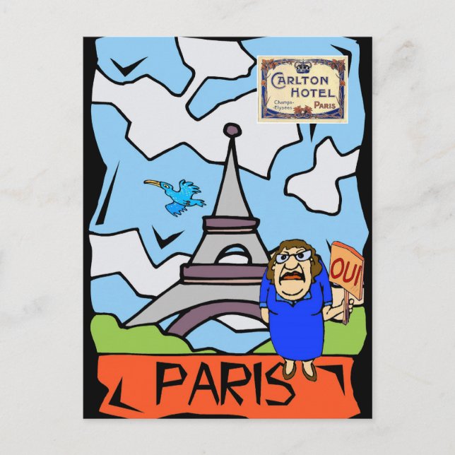 Postal Personalizado de viajes de París (Anverso)