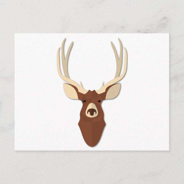 Postal Personalizado Deer Stag Head (Anverso)