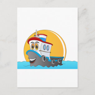 Postal Personalizado del bote Tug