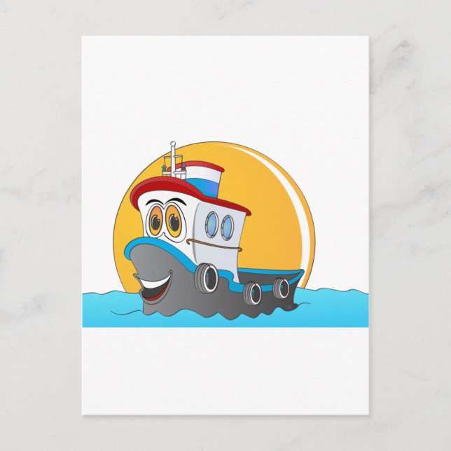 Postal Personalizado del bote Tug (Anverso)