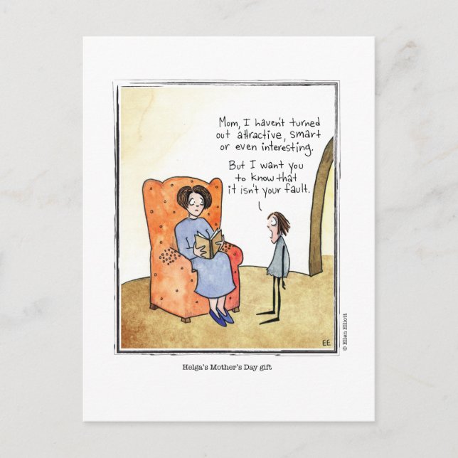 Postal PERSONALIZADO del DÍA DE LA MADRE por Ellen Elliot (Anverso)