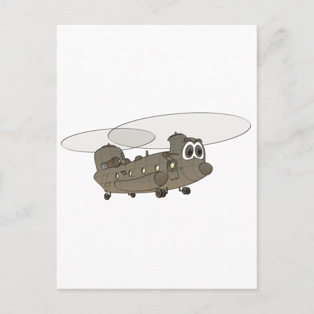 Postal Personalizado del helicóptero Chinook (Anverso)