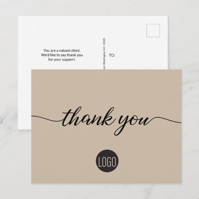 Postal Personalizado del logotipo de Neutral Business Min (Anverso / Reverso)