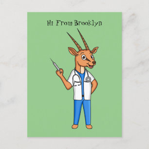 Postal Personalizado del médica del antílope de Gemsbok