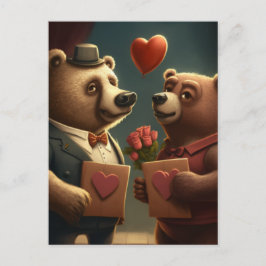 Postal Personalizado del oso de San Valentín