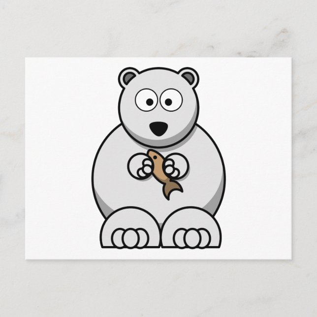 Postal Personalizado del oso polar (Anverso)