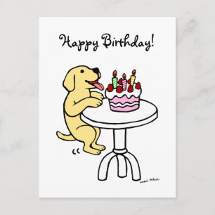 Postal Personalizado del Pastel Amarillo Amarillo Labrado