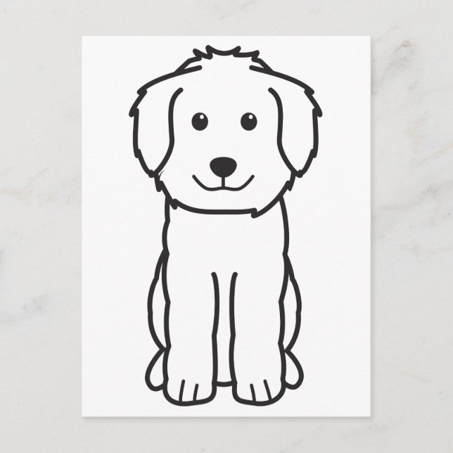 Postal Personalizado del perro Goldendoodle (Anverso)