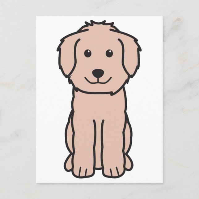 Postal Personalizado del perro Goldendoodle (Anverso)