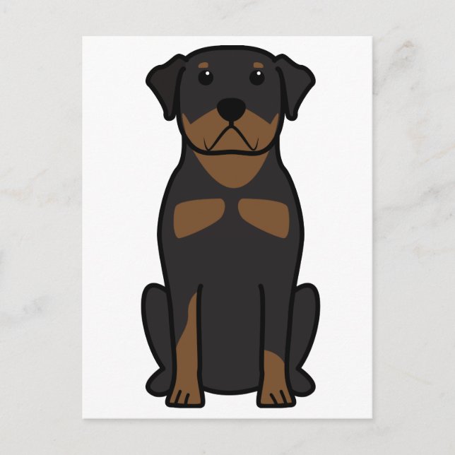 Postal Personalizado del perro Rottweiler (Anverso)