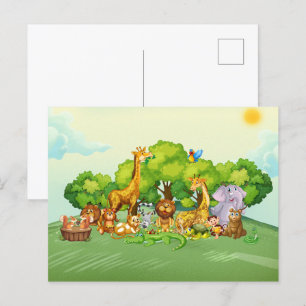 Postal Personalizado del zoológico de animales