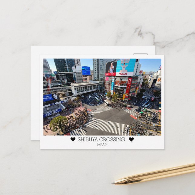 Postal Personalizado, desde SHIBUYA CROSSING con Amor (Anverso/Reverso In Situ)