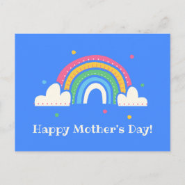 Postal Personalizado - Día de la Madre Arcoíris Azul