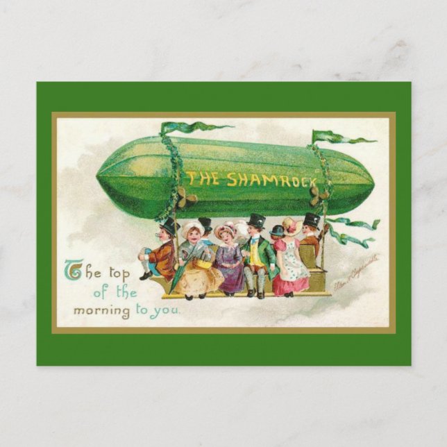 Postal Personalizado Diversión St Patricks Día Aeródromo  (Anverso)