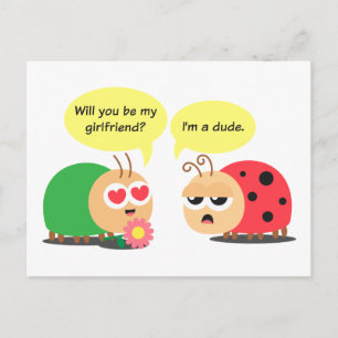 Postal Personalizado divertida - Beetle Mistook Ladybug c