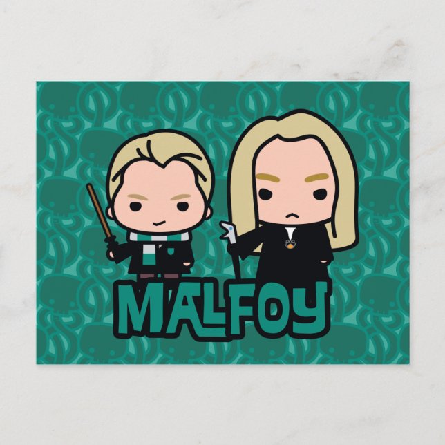Postal Personalizado Draco y Lucius Malfoy (Anverso)