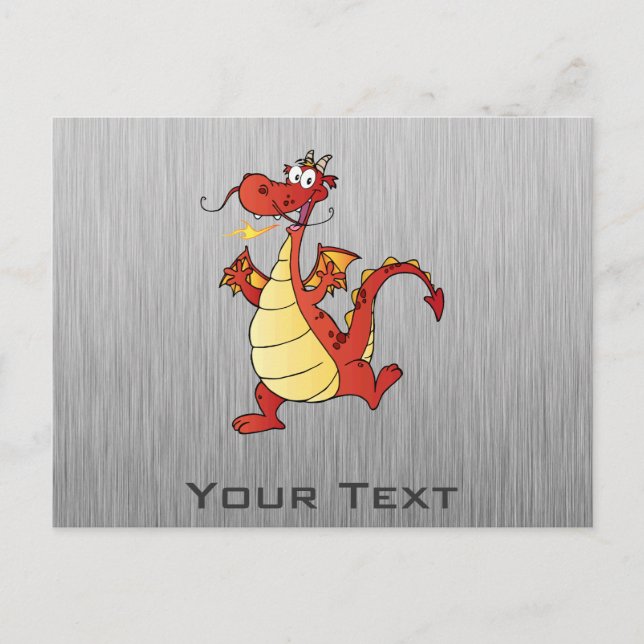 Postal Personalizado Dragon; Metalizado (Anverso)