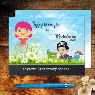 Postal Personalizado educado bienvenido de vuelta a la po