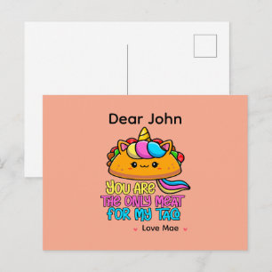 Postal Personalizado Eres La Única Carne Para Mi Taco