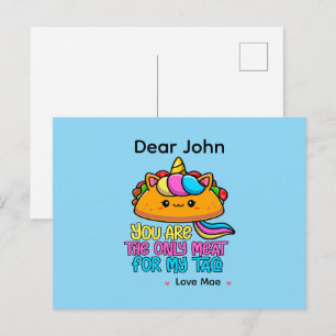 Postal Personalizado Eres La Única Carne Para Mi Taco
