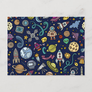 Postal Personalizado Explorador de espacio Tema de los ni