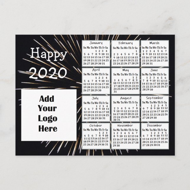 Postal Personalizado Feliz Año Nuevo 2020 (Anverso)