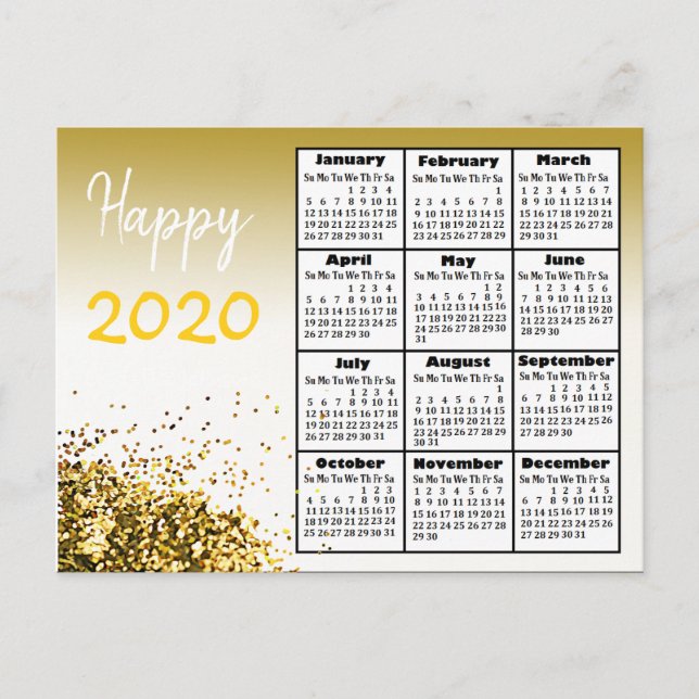 Postal Personalizado Feliz Año Nuevo 2020 (Anverso)