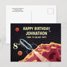 Postal Personalizado feliz cumpleaños del Universo de la