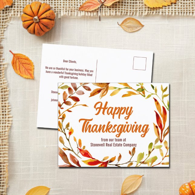 Postal Personalizado Feliz Día de Acción de Gracias otoño (Subido por el creador)