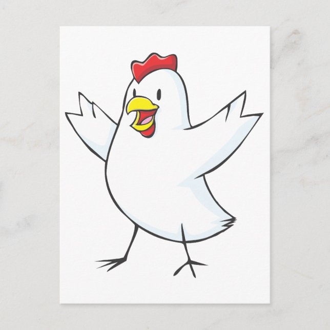 Postal Personalizado Feliz Pollo Hen (Anverso)