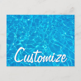 Postal Personalizado Fiesta de natación de la piscina de